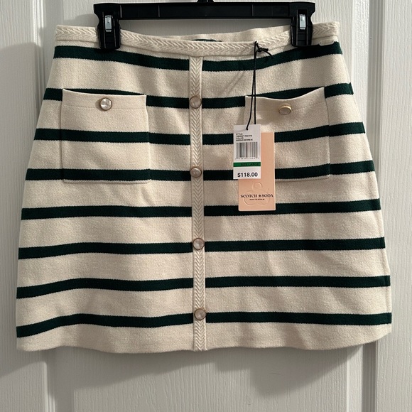 Scotch & Soda Cream and Black Mini Cargo Skirt, Very Unique...
